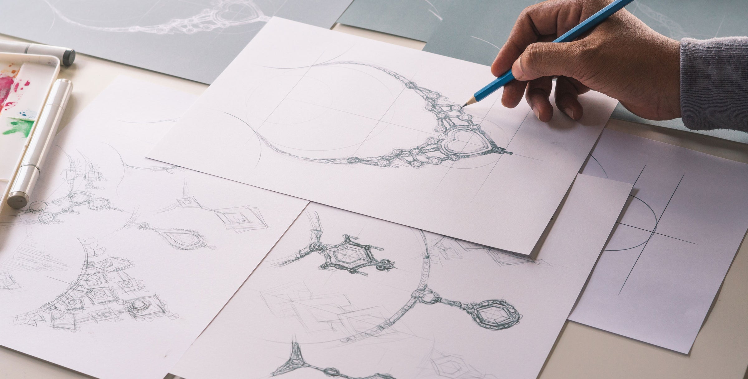 A Lumière bespoke design drawing presented as an atelier reference.